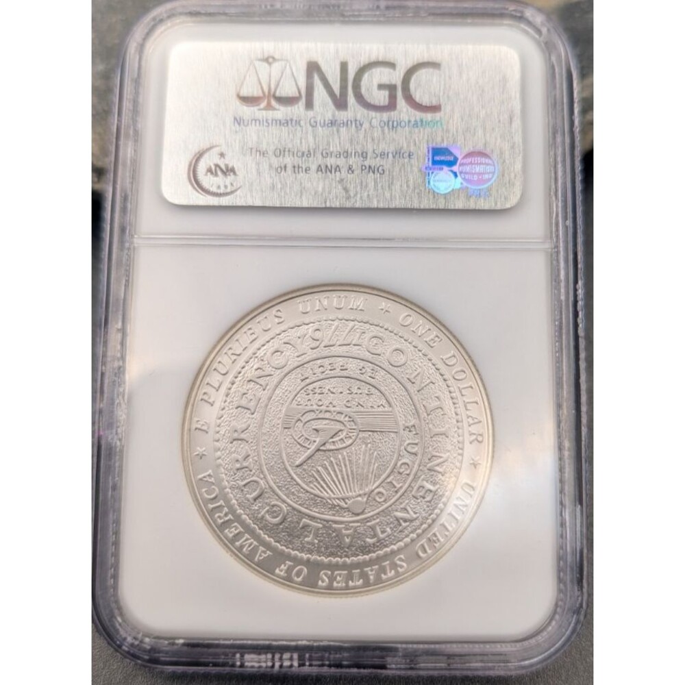 NGC MS69 2006 Franklin Silver Dollar – Founding Father / Continental Dollar Reve - Picture 2 of 2